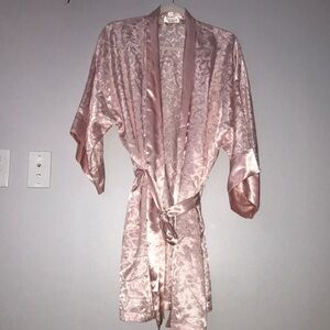 Victoria's Secret Women's Pink Robe vintage gold label